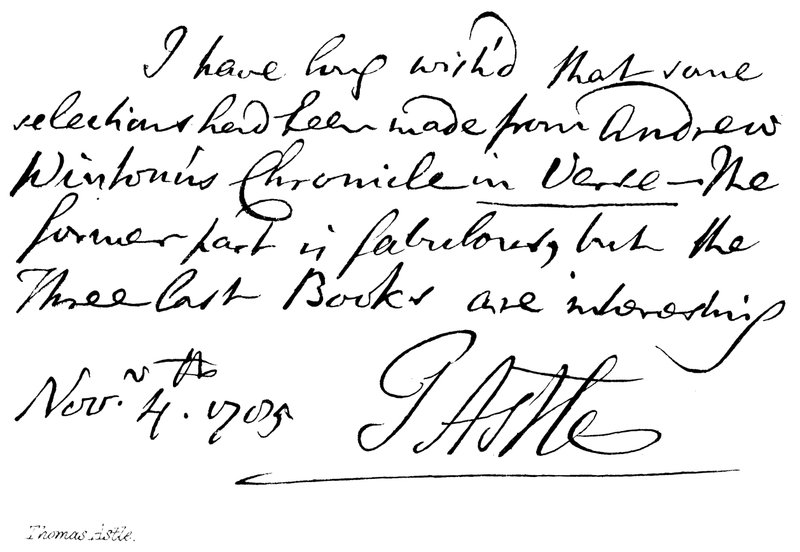 Thomas Astle od English School