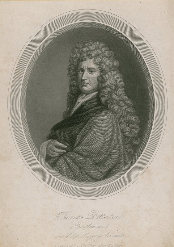 Thomas Betterton (gentleman), jeden ze služebníků jejich Veličenstva od English School