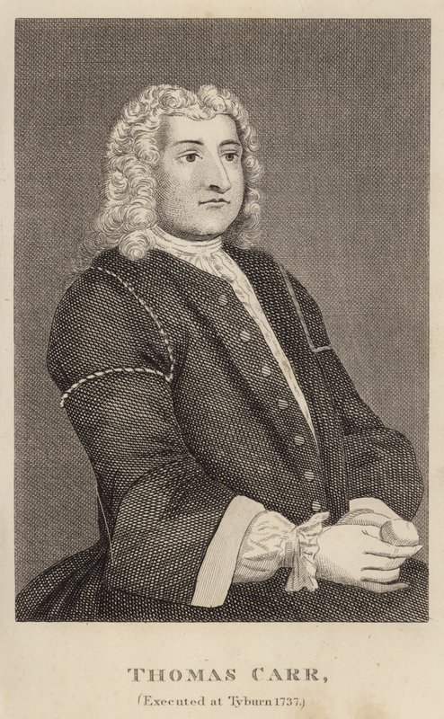 Thomas Carr, popraven v Tyburn 1737 od English School