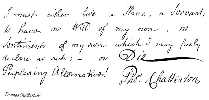 Thomas Chatterton od English School
