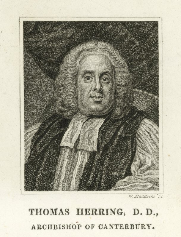 Thomas Herring, arcibiskup z Canterbury (rytina) od English School