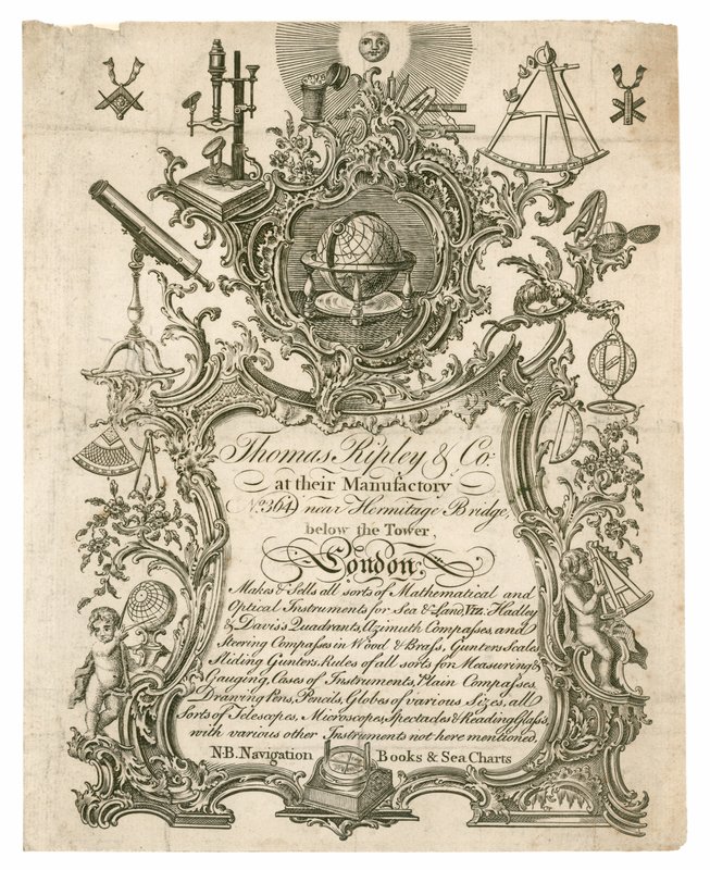 Thomas Ripley & Co, vizitka od English School