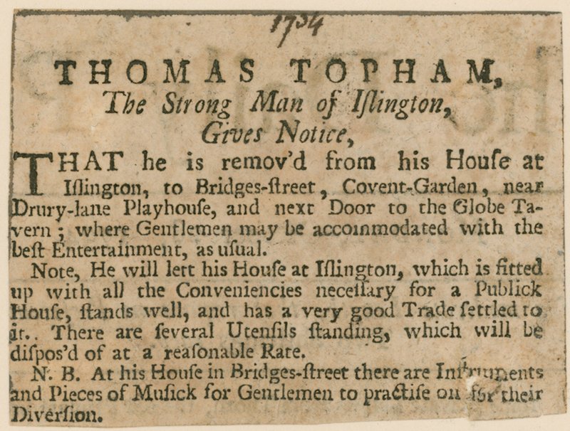 Thomas Topham, silný muž Islingtonu od English School