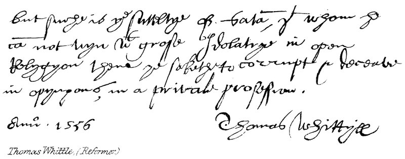 Thomas Whittle, (reformátor) od English School