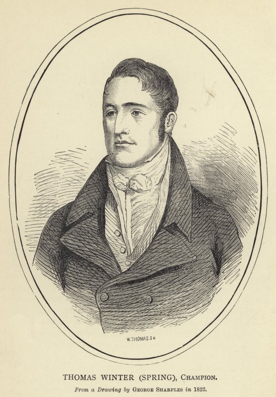Thomas Winter, Jaro, šampion, z kresby George Sharplese v roce 1822 od English School