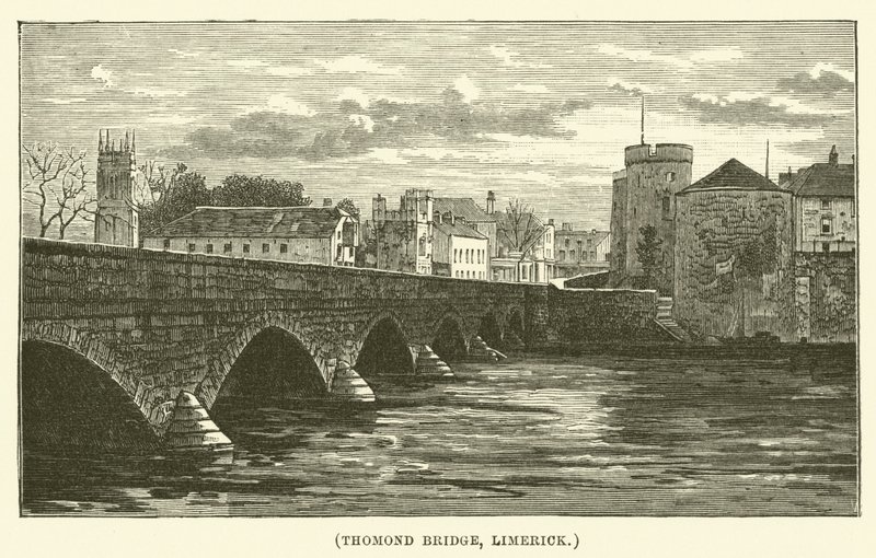 Thomond Bridge, Limerick (rytina) od English School
