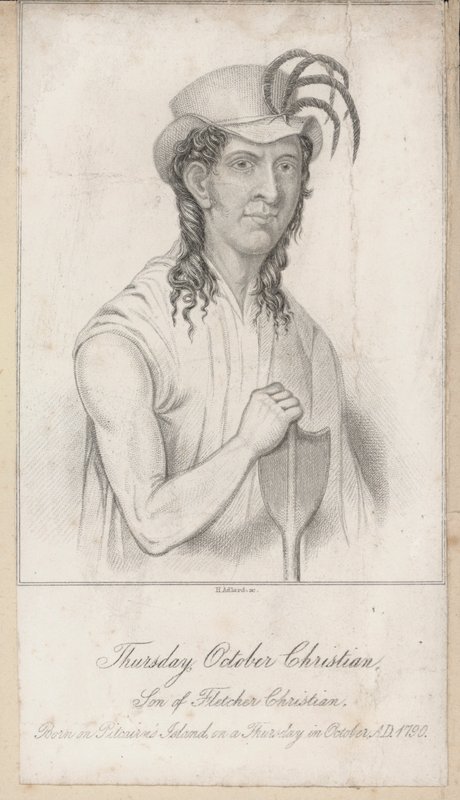 Čtvrtek říjen Christian, syn Fletchera Christiana (rytina) od English School