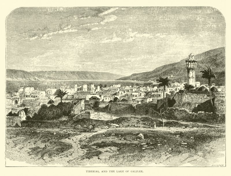 Tiberias a Galilejské jezero od English School