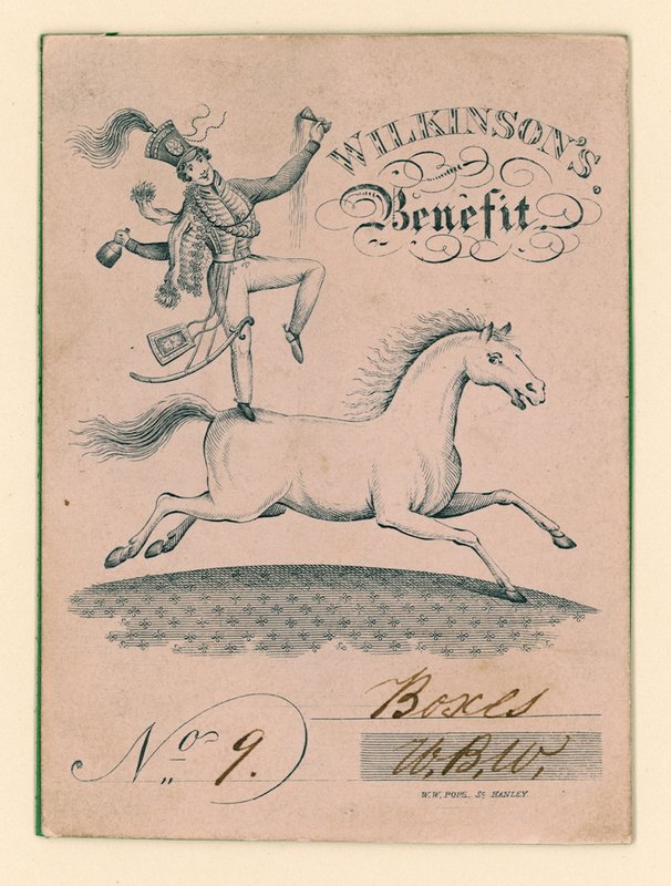 Vstupenka do Drury Lane Theatre, Londýn: Wilkinsons Benefit od English School