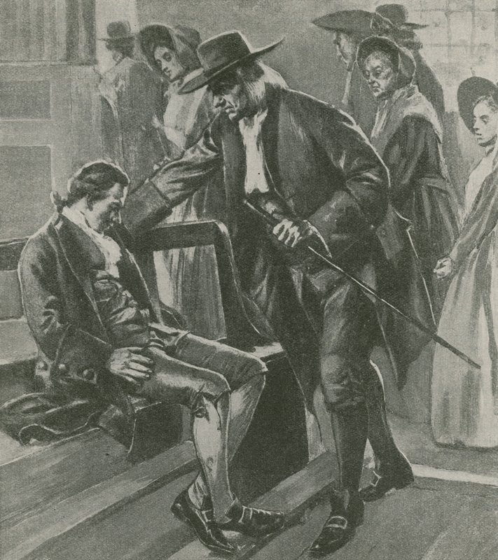 Unavený a hladový Benjamin Franklin usne v kvakerském zasedacím domě od English School