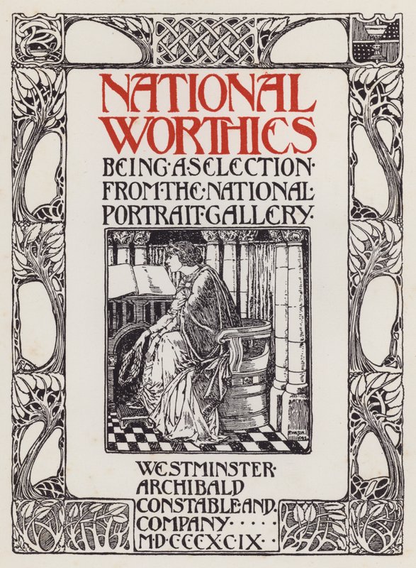 Titulní ilustrace pro National Worthies je výběr z National Portrait Gallery od English School