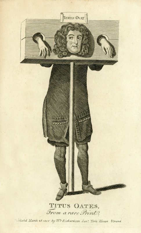 Titus Oates, pranýř od English School