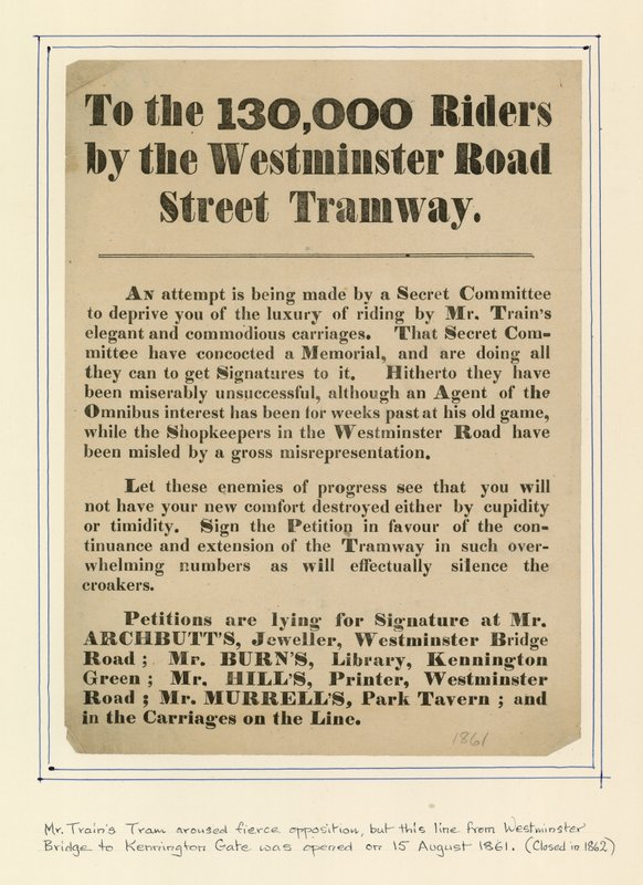 130 000 cestujícím na Westminster Road Street Tramway od English School