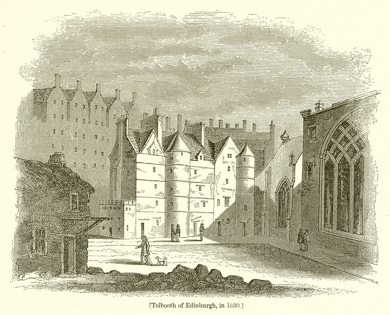 Tolbooth of Edinburgh, v roce 1630 od English School