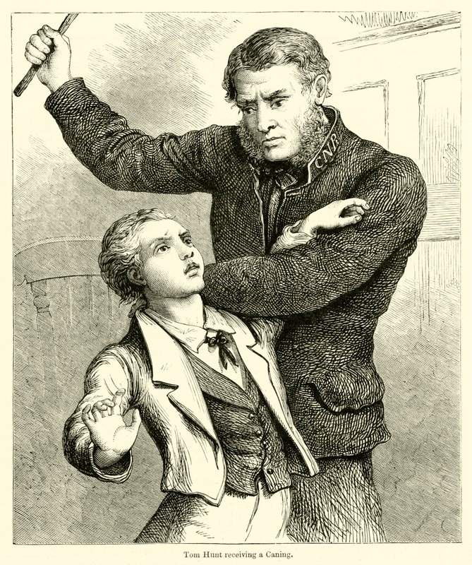Tom Hunt dostává výprask od English School