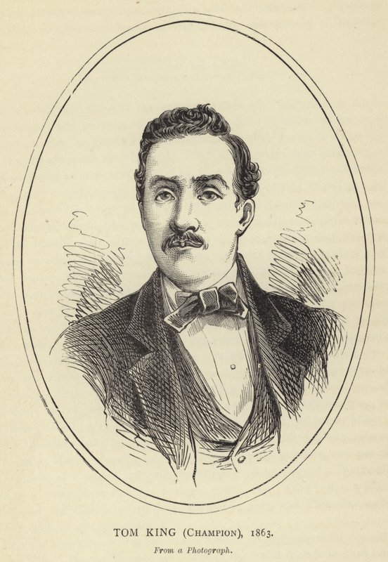 Tom King, šampion, 1863, z fotografie od English School