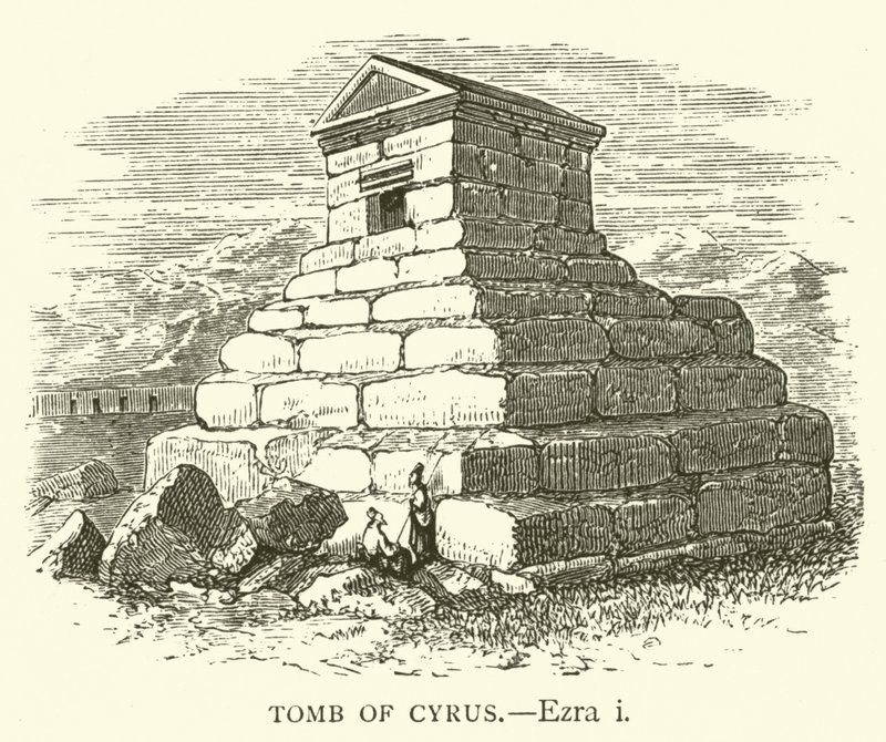 Tomb of Cyrus, Ezra, I (rytina) od English School