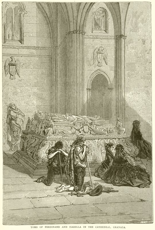Hrob Ferdinanda a Isabely v katedrále, Granada od English School