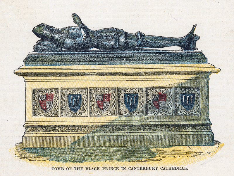Hrob černého prince v canterburské katedrále od English School