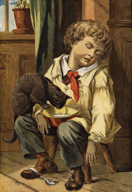 Tomova večeře (barevné rytí) od English School