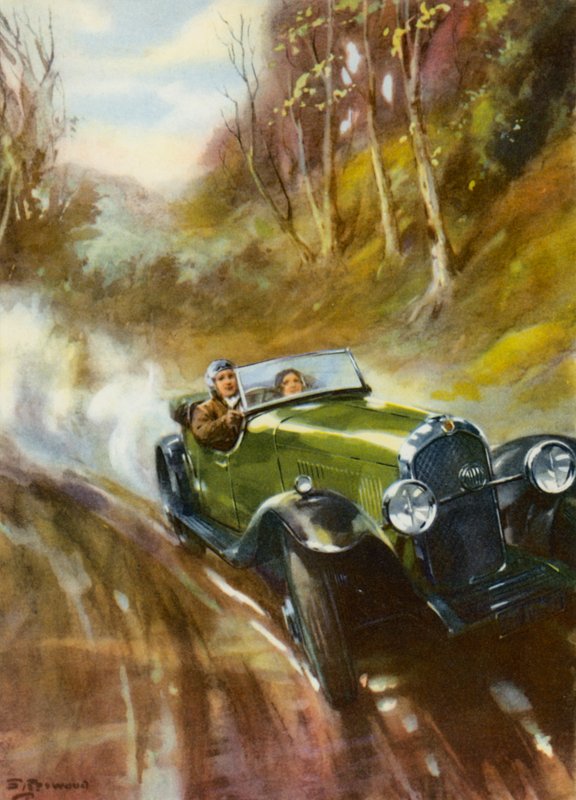 Touring (barevná litografie) od English School