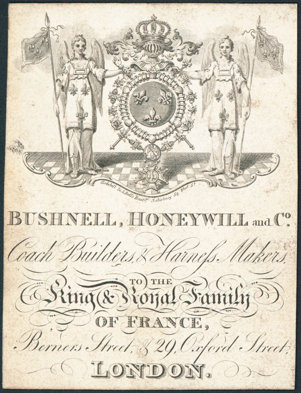 Trade card, Bushnell, Honeywill and Co od English School
