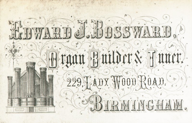 Obchodní karta, Edward J Bossward od English School