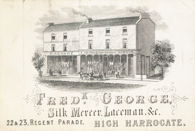 Obchodní karta, Frederick George, obchodník s hedvábím a krajkář od English School