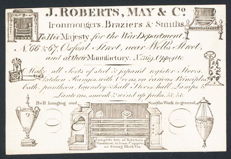 Trade card, J Roberts, May & Co od English School