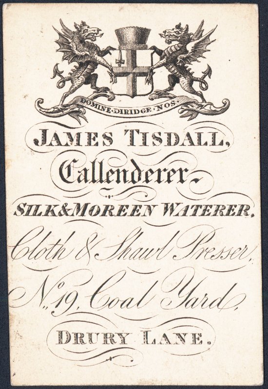 Obchodní karta, James Tisdall od English School