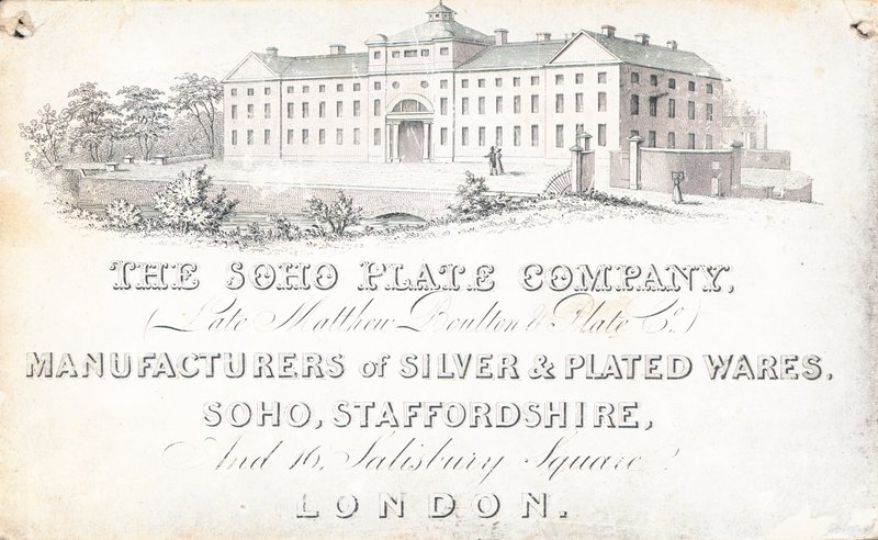 Obchodní karta, The Soho Plate Company od English School