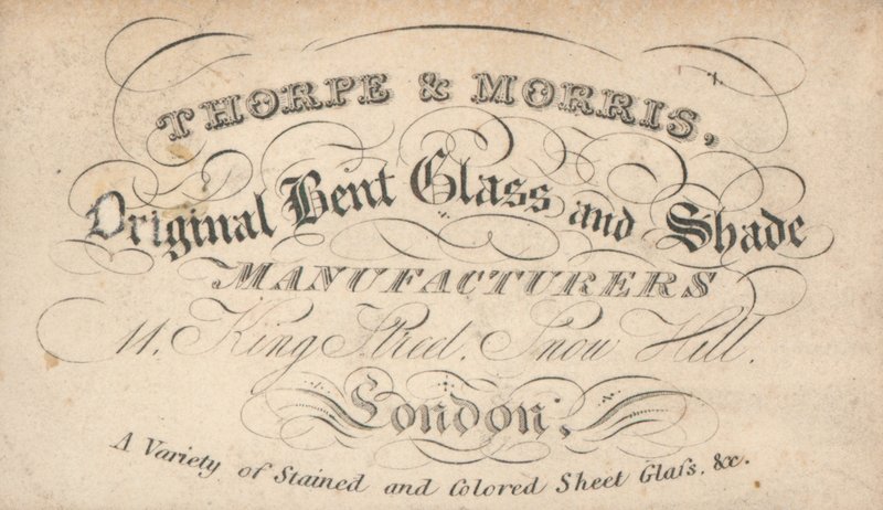 Obchodní karta, Thorpe & Morris od English School