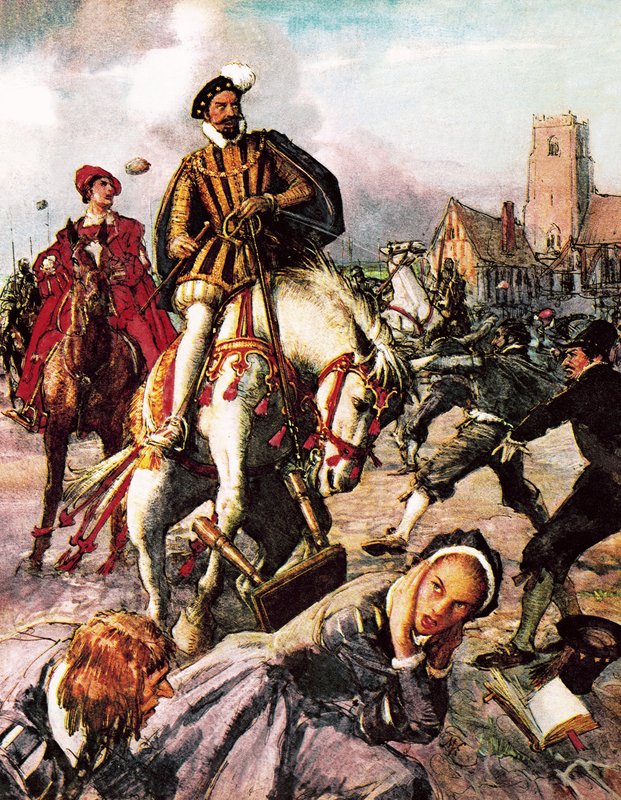 Tragédie na den svatého Bartoloměje, 1572 od English School