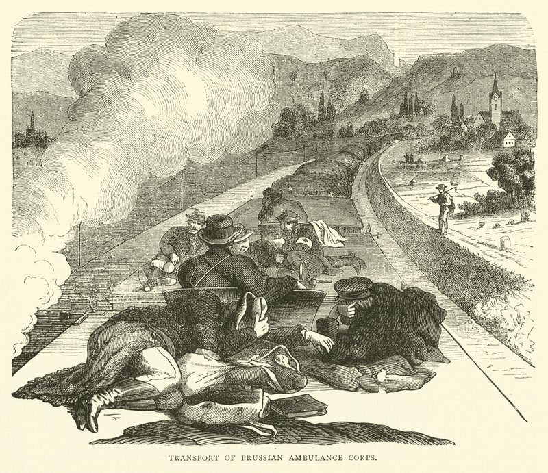 Transport pruských sanitních sborů, listopad 1870 od English School
