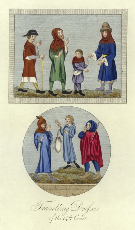 Cestovní šaty 14. století od English School