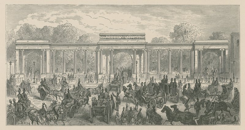 Triumphal Arch, Hyde Park Corner, Londýn od English School