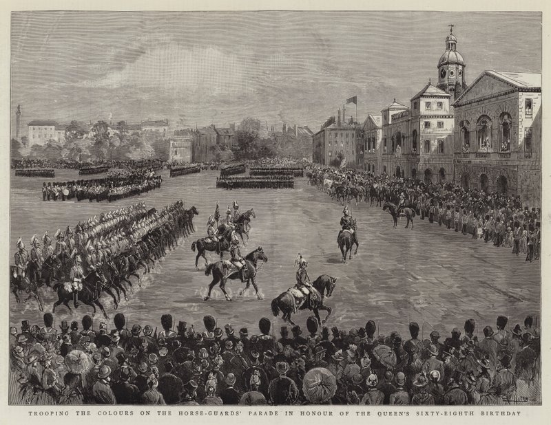 Přehlídka na počest královniných 68. narozenin od English School