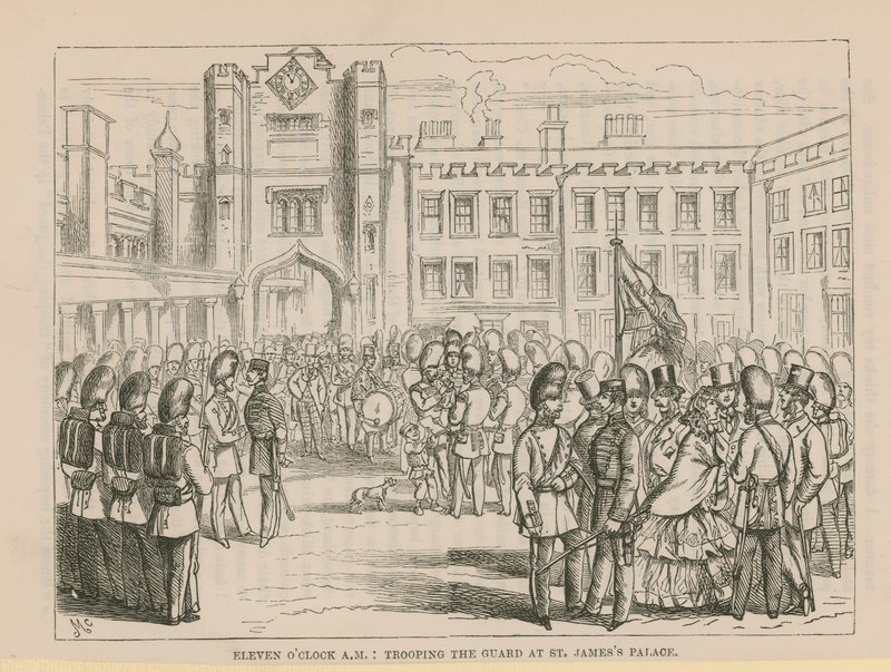 Vojska stráže v paláci svatého Jakuba od English School