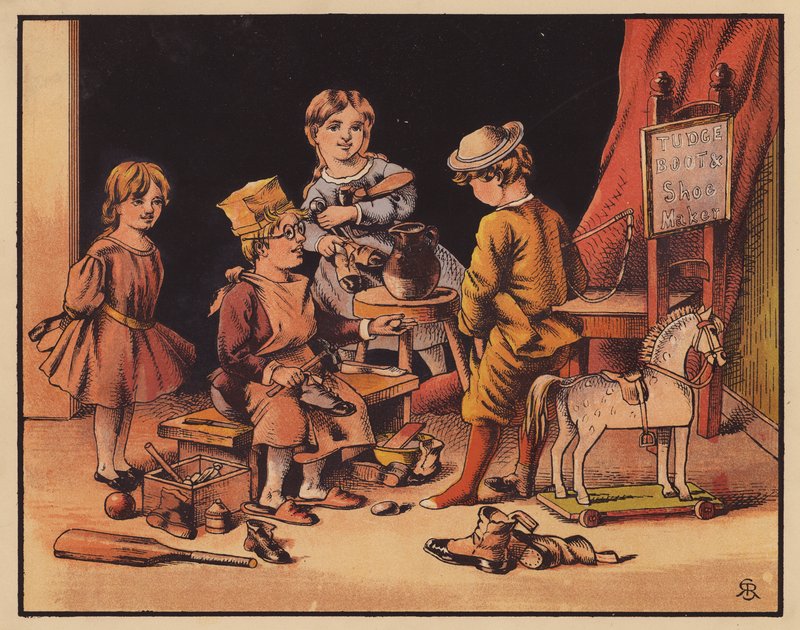 Tudge Shoemaker (barevná litografie) od English School