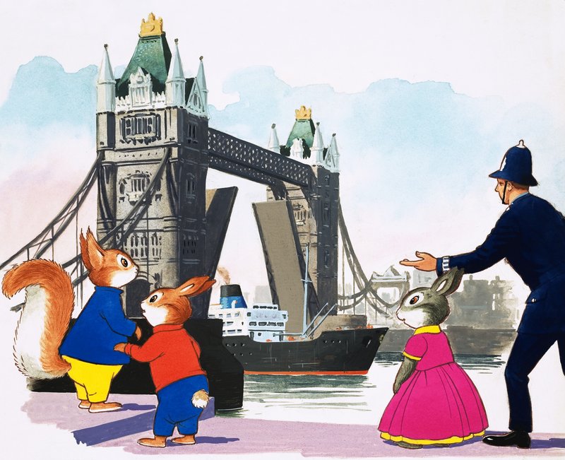 Tufty a London Bridge od English School