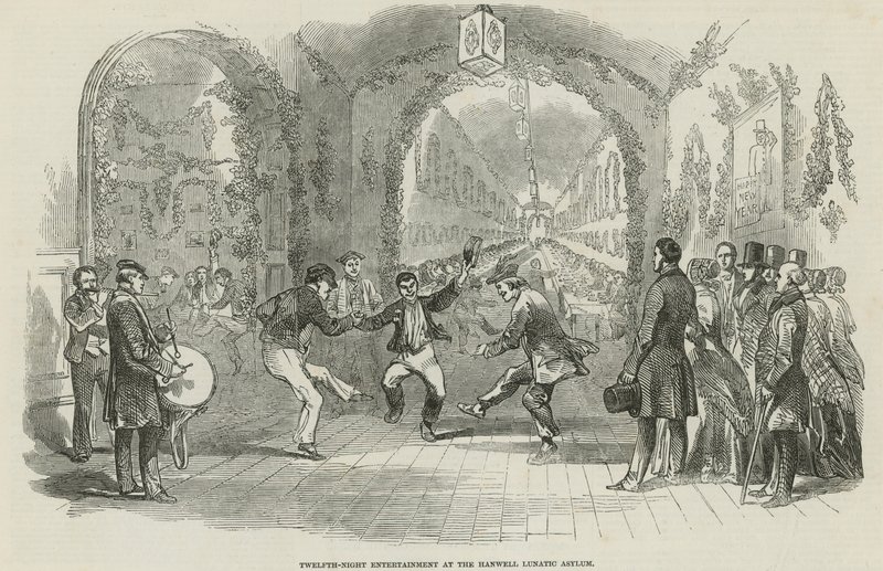 Dvanáctá večerní zábava v Hanwell Lunatic Asylum od English School