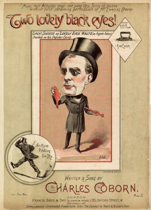 Dvě krásné černé oči! - napsal a nazpíval Charles Coborn od English School
