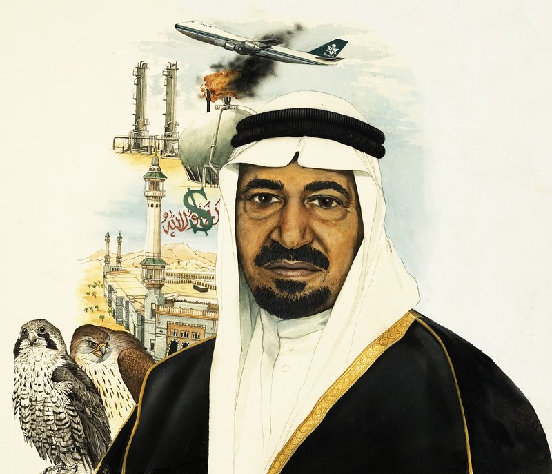 Neznámý saúdský král - možná král Faisal bin Abdul Aziz od English School