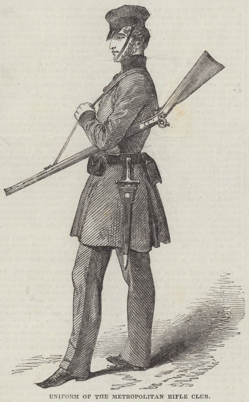 Uniforma Metropolitan Rifle Club (rytina) od English School