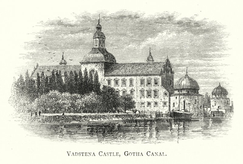 Hrad Vadstena, Gotha Canal (rytina) od English School