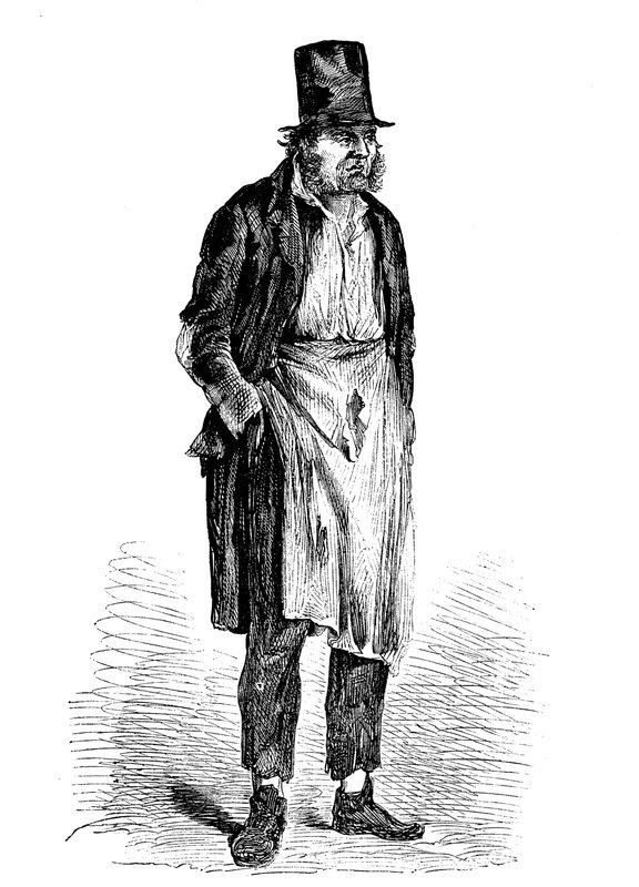 Tulák z útočiště v Playhouse Yard, Cripplegate od English School