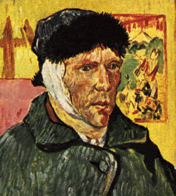 Van Gogh s obvazem kolem hlavy (překresleno) od English School