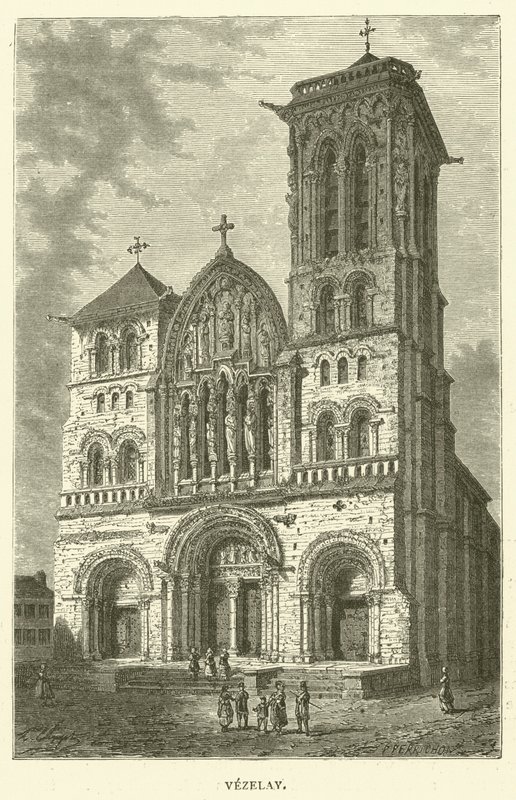 Vezelay (rytina) od English School