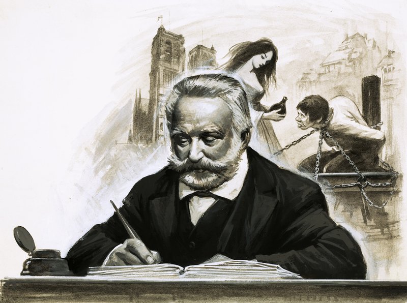 Victor Hugo píše svůj román Notre Dame de Paris od English School