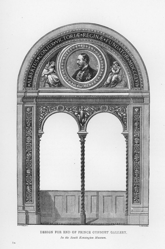 Victoria And Albert Museum: Design for End of Prince Consort Gallery (rytina) od English School
